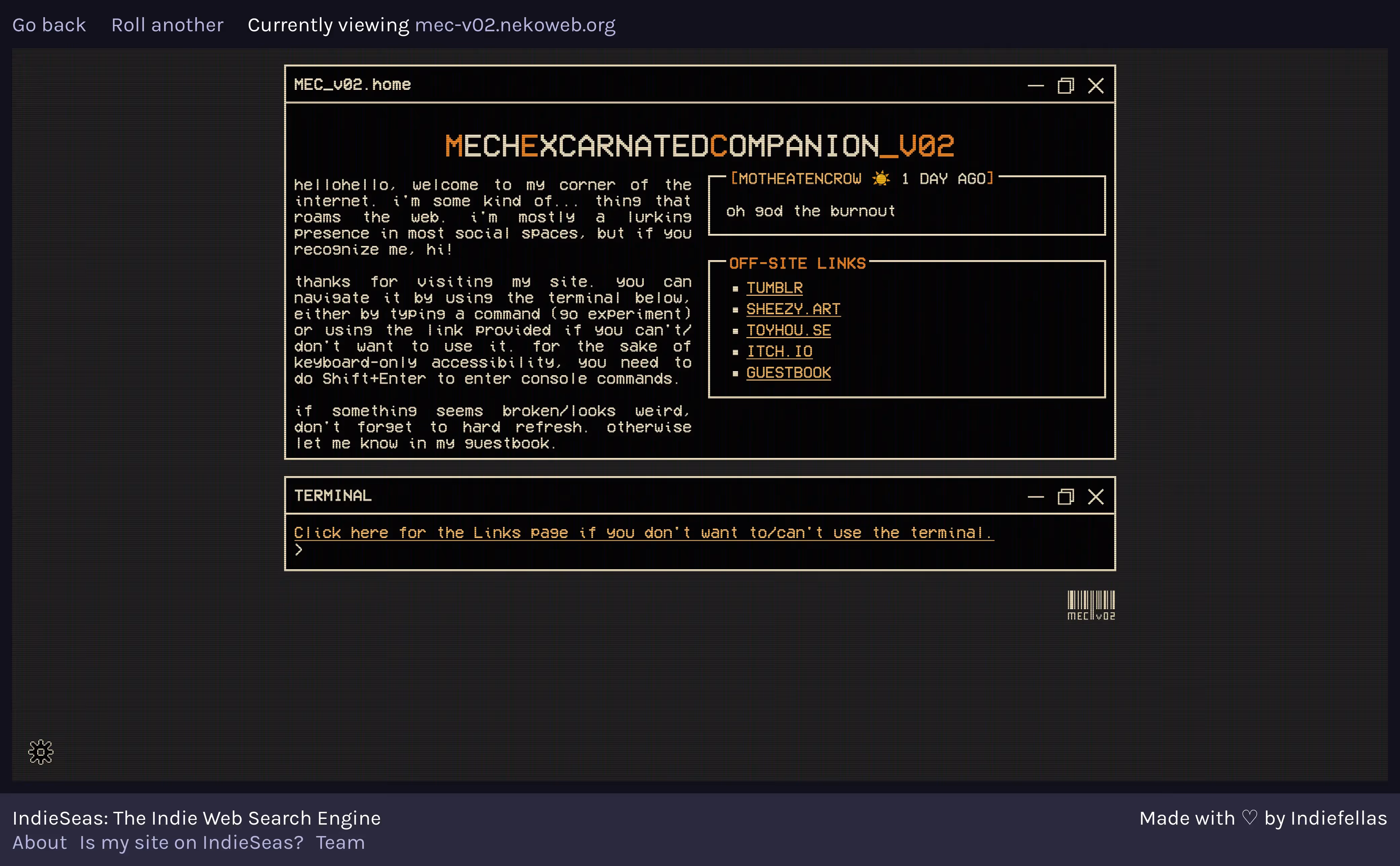 Preview of the IndieRoulette™ system