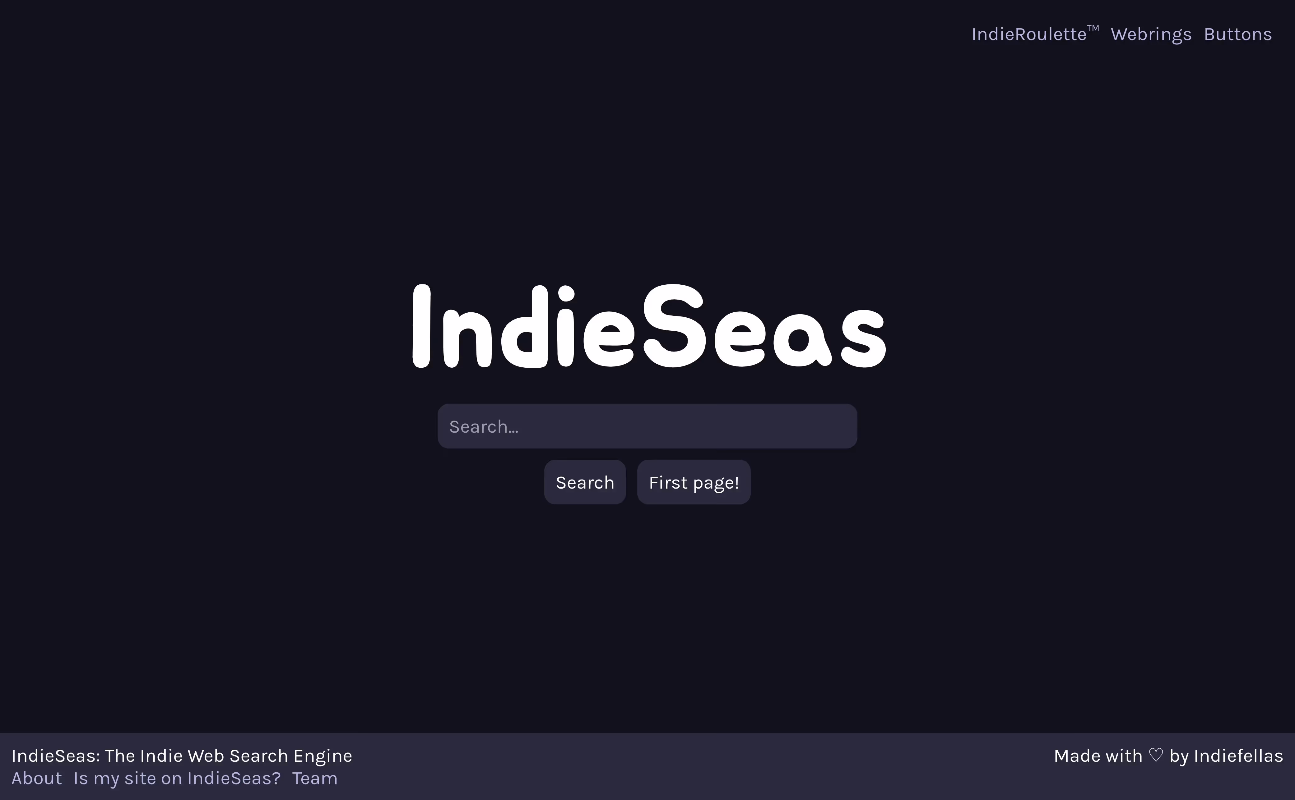 Preview of the homepage